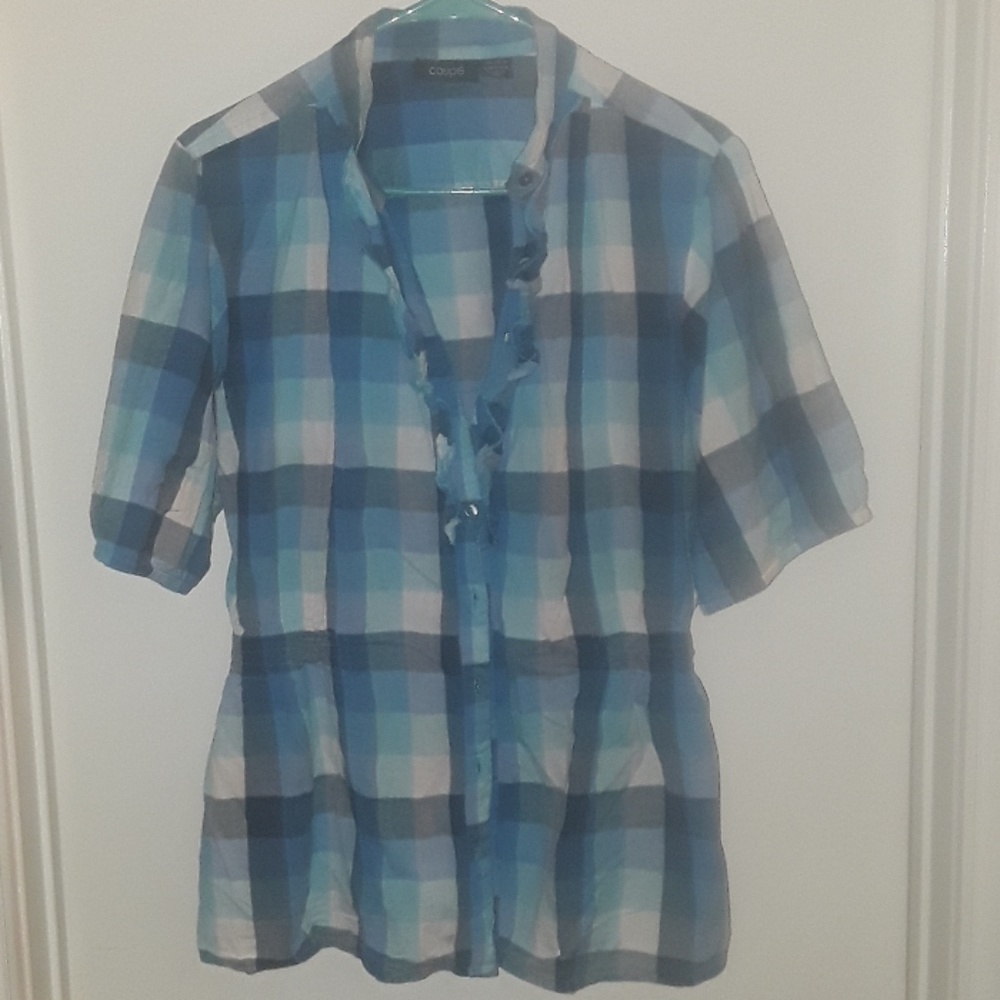 Plaid button down shirt